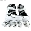 Inline rolschaatsen verstelbare roller skates schoenen 4-wiel knipperende wielen professionele inline skate schoenen voor volwassen mannen woners racesnelheid schaatsen y240410