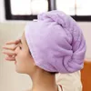 Microfibra Super absorbente cabello secado seco seco turbante toalla seca bañera sombrero de tapa rápida herramientas de baño