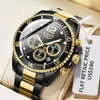 Wristwatches LIGE DESIGN Business Luxury Mens Watches Gold Chronograph Quartz Wrsitwatches Luminous Waterproof Auto Date Clock Watch For Men