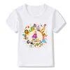 T-shirts 1-9 enfants Cartoon Animals Party Numéro d'anniversaire Nom Impression T-shirt Enfants Animal T-shirts Boy Girl Funny Gift Tshirt 240410