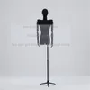 Mannequins femelles à épaule plate pleine longueur, accessoires pour le corps, angle droit de la clavicule, modèle de magasin de vêtements, base de trépied, noir, C013
