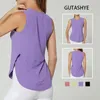 Chemises actifs chemises de yoga gym féminine sportes secs back top gilet sans manches de fitness féminin