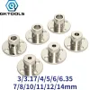 5-15pcs/lot Rigid Flange Coupling 3/3.17/4/5/6/6.35/7/8/10/11/12/14mm Motor Guide Shaft Coupler Connector