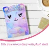 Notebooks Notebook Fluffy Cartoon Plush Notebooks Girls Journals Paper Diary Ages 812 Child