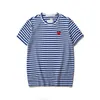 Play Fashion Mens T-Shirts designer red heart shirt casual Tshirt cotton embroidery short sleeve summer T-shirt Asian sizes