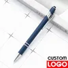 Metal Beyin Kalem Püskürtme Plastik Dokunmatik Ekran Kalemi Ofis Okulu Yazma Kalemi Oyulmuş Adı Özel Lazer Özelleştirilmiş Logo Kalemi