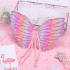 Güzel küçük melek kanatlar peri çubuk makyaj etek takım elbise çocuk günü kelebek kanatlar kızın ilk doğum günü hediyesi