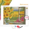 EVERSHINE Diamond Painting Flower Rhinestone Immagine piena a mosaico quadrato ricamo di girasole per girasole per girasole hobby fatto a mano