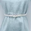 Dames nieuwe hete verkoopriem all fashion parel diamant bloem taille ketting jurk decoratieve riem