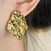 Nowy projekt retro złota i srebrna kontrastujące kobiety kolczyki nieregularne kolczyki lawowe luksusowe unikalne stadnki uszy ph-018