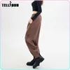 Calça feminina feminina harém de algodão sólido pernas largas calças 2024 primavera y2k moda fadies sport classice tráfego casual de moletom