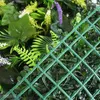 装飾的な花人工庭フェンスフェイクアイビーヘッジグリーンリーフパネル長いフェイク葉パネルバルコニースクリーン