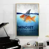 Менталитет животных - это все мотивы, а Shark Fish Canvas Painting Плакаты и печатные настенные картинки на стенах животных для домашнего декора