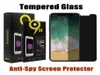 Antispy Screen Protector för iPhone 13 12 Mini 11 Pro X Xs Max XR 8 7 6 Plus Sekretess Tempererat glas med detaljhandelspaket9913294