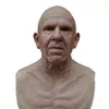 Masques de fête Old Man Scary Mask Cosplay Full Head Latex Halloween Horror Masquerade Headgear Dropshi352H