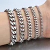 Heren titanium stalen armband zes armband eenvoudige hand sieraden trendy