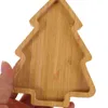 Plates 2 Pcs Christmas Tree Tray Co Worker Gifts Dessert El Supplies Embellishments Plate Bamboo