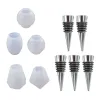 1 Set Silicone Molds Bottle Stoppers Resin Casting Molds DIY Craft Tools Kit for Making Wine Stoppers Chocolates Soaps