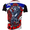 VSZAP MMA Rose Tiger Print Rash Guard Rashguard MMA GIボクシングジャージータイシャツJiu Jiusu Mensuaple GrapplingTシャツタンク