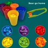 Montessori Toys Box Rainbow Stack Cups Counting Bears Color Weights Sensory Toys Baby Mintessori Educational Toys Games Children