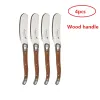 6.25'' 4pcs Laguiole Rainbow Butter Knife Cheese Dessert Spreaders Cream Knifes Dessert Tools Toast Breakfast Kitchen Utensils