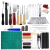 MiiSie Practical Leder Bastelanschläge Punch Tool Kit Cutter Schnitzerei Arbeitsnähte Ledercraft Tool Set für Anfänger