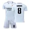 Soccer Jerseys 23 Real Madrid Home Football Jersey Benzema 9 Modric 10 Match Training Team Uniform Print Size