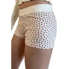 Shorts femminile Donne Botton Botton Patch Floral Stampa Y2K Low Rise Sexy Micro Pigys Bottoms Sleep Sleep