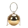 Totes Acryl Ball Bag Women's Evening Transparant Mirror Surface Chain Schouder Crossbody Trendy Prom Party Messenger