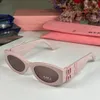 Mu smu11ws oval güneş gözlükleri kadın tasarımcı pembe polarize güneş gözlüğü