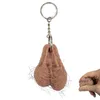 Ganchos engraçados keychain Bolas flácidas à prova d'água Presente fofa novidade complicado