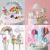 Unicorn Cake Topper Brithday Cake Rainbow Unicorn impreza Zapasy babythower Brithday Party Decor Dzieci