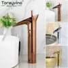 Torayvino Wine Waterfall Waterfall Pojedyncza dźwignia Washbasin Brain Basen Basen Sink Deck Mount Hot and Zimn Mikser Water Kott