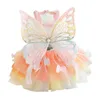 Vêtements pour chiens câblage précis robe de compagnie élégante avec un charmant décor de papillon pour les coutures de maille princesse de chat d'été