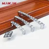 MAIKAK Crystal Glass Knobs Cabinet Handles Silver Crystal Cupboard Pulls Drawer Knobs Kitchen Furniture Handle Hardware