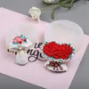 Valentin de la Saint-Valentin Rose Bouquet Silicone Soap Moule Roses Orchidés Fleur Fleur Fleur Déco Plant Soilicon Moules de bougies Silicone Faire