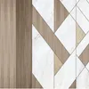 Aangepaste maat muurschildering 3D Modern Minimalistisch geometrisch licht Luxe High-end vaste houten grille slaapkamer bank achtergrond muurpape