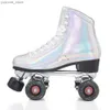 Skates à rouleaux en ligne de haute qualité tissu à rouleaux à rouleaux à double rangée Patines Patines en alliage en aluminium Skatet Rink Special Adjustable Brake Y240410