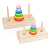 Tower Kids Educatief speelgoed HOUTEN PUZZE STACKING TOWER Early Learning Classic Mathematical Puzzle Children Baby Toys