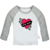 Hund Mom Love Heart Wählen Sie Liebe ich Herz Party Crashers Neugeborene Baby T-Shirts Kleinkind Grafik Raglan Farbe Langarm T-Shirt Tops