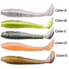 Юконги 10pcs мягкие червя приманки 6см-7см-7,5 см силиконовой рыбалка с силиконовой ловкой