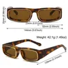 Lunettes de soleil Y2K Small Vintage rétro coloré Punk Eyewear Fashion Leopard Shades For Women Men