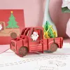 3D Pop UP Christmas Cards Santa Greeting Invitations Card Party Children Gifts New Year Thank You Card Anniversary Gift Postcard