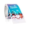 100PCS Merry Christmas Stickers Roll Santa Adhesive Labels, Christmas Roll Pack Sticker for Cards Envelope Gift Boxes Envelope