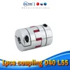 1pcs CNC Flexible Gancella Spider Plum Accoppiatore Accoppiatore D40 L55mm Diametro interno 19 a diametro 12