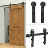 Door Sliding Barn Household Working Wood Track Hardware Interior Cabinet Closet Hanging Rail Set Smooth Silent