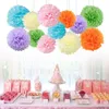 1pc da 6 pollici da 15 cm fatti fatti a mano Pom poms pavone palla floreale pompom per casa giardino del matrimonio di compleanno decorazione dell'auto