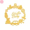 Hello Baby Slimline Cutting Dies Scrapbooking, 카드 제작 용 폴더, 금속 공예 스텐실, Clear Stamps Dies Cut