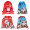 Candon de Noël Sac de bonbons Santa Claus TrawString Big Sackepack Kids New Ye Banquet Stockings Gifts Holders Bag Home Party