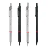 Rotring Rapid Pro Mechanical Pencil, 0,5 mm/0,7 mm, Silver Chrome/Matte Black Professional Automatic Pencils for Sketching Drawing